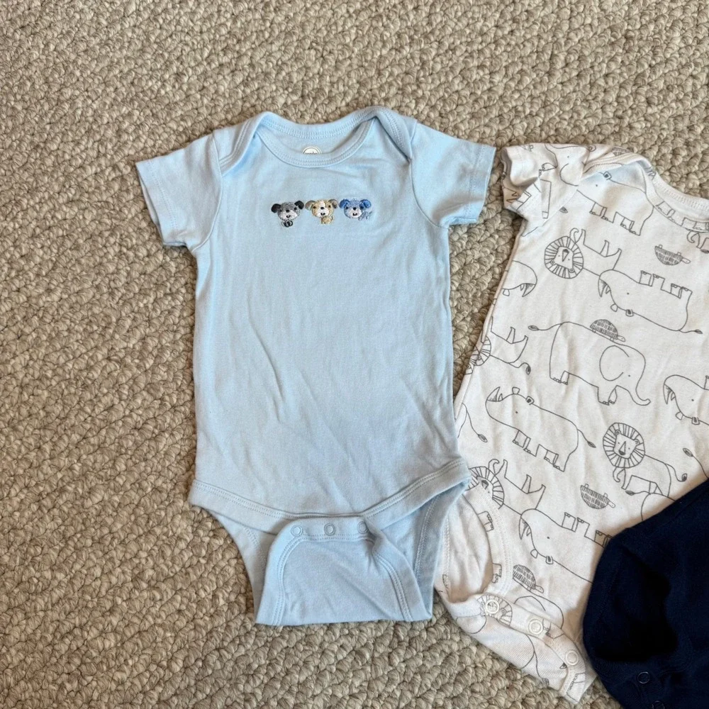 Baby Bodysuits Size 3-6M Wonder Nation‎ Carter's Child of Mine Lot Short Sleeve